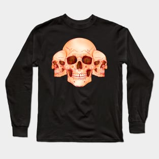 Triple skull Long Sleeve T-Shirt